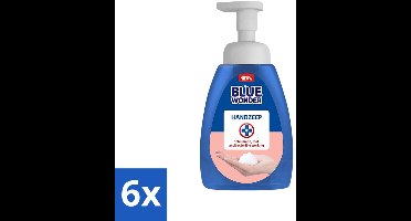 6 x Blue Wonder - Handzeep - Hygiënisch & Verzorgend - 225 ml - Hygiëne - Handzeep - Antibacteriële Handzeep - Schuimende Mousse - Handhygiëne