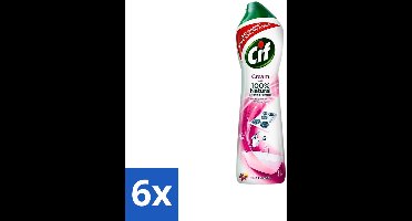 6 x Cif - Badkamer & Keuken - Schuurmiddel - Cream Pink Flower - 500 ml - Cif Schuurmiddel - Schuurmiddel - Reinigingsmiddel - Vuil Verwijderen - Vet Verwijderen