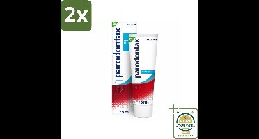 Parodontax – Tandpasta – Zonder Fluoride – 75 ml - Voordeelverpakking - 2 stuks - Tandplak verwijderen - Natuurlijke mondhygiëne