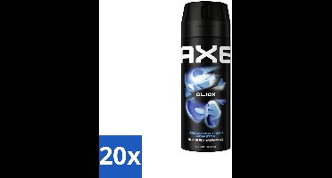 20 x Axe - Deodorant Bodyspray - 48hrs Fresh - Click - Green Apple & Sandalwood - 150 ml - 48 Uur Geurbescherming - Deodorant Sprayer - Frisheid - Geur Van Groene Appel En Sandelhout - Zinktechnologie