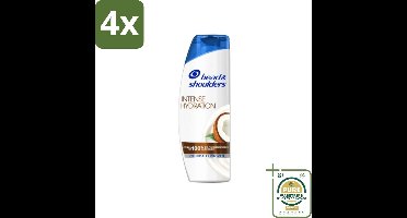 Head & Shoulders - Anti-Roos Shampoo - Intense Hydration - Met Kokosolie - 285 ml - Voordeelverpakking - 4 stuks - Roze Shampoo - Kokosolie Shampoo