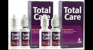 Blink TotalCare Cleaner - Premium Dagelijkse Lenzenvloeistof voor Harde Contactlenzen - Conserveermiddelvrij - Reisformaat - 4 x 15 ml