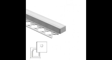 3 meter led profiel - Stucprofiel smal - Voor platte ondergronden - Led strip profiel - Led profiel wit