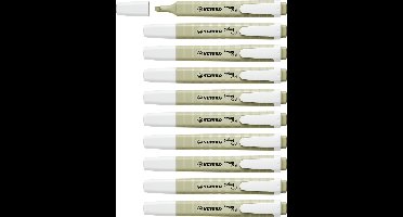 STABILO swing cool - Markeerstift - Perfect Voor Onderweg - NatureCOLORS - Modder Groen - Doos 10 stuks