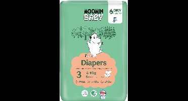 Muumi Baby Eco Luiers - Maat 3 - 5-8 kg - 42 stuks - Parfumvrij - Voor de gevoelige huid - Anti-allergisch