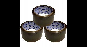 3x Smart Pakkingstape Acryl Bruin 48mm x 60m - Sterk & Duurzaam