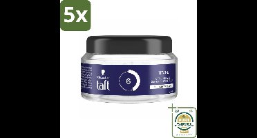 5 x Taft - Titane 6 - Styling Gel - Krachtige styling - 250 ml - Grootverpakking - Krachtige Styling - Vochtbestendige Fixatie - Titanium Hold - Kort Kapsel - Herstel Van Haar