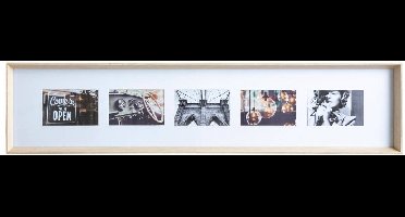 AXEL houten fotolijstje met glas voor 5 foto's
