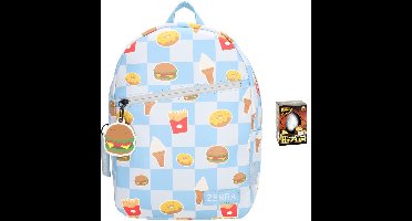 Zebra Rugzak Levi Fastfood Burger, hamburger - rugtas, schooltas, kinderrugzak + Dino Ei