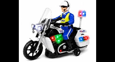 Speelgoed politemotor - led lichtjes en politie geluiden - kan zelf rijden - Incl. batterijen