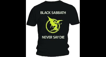 Black Sabbath - Never Say Die Heren T-shirt - M - Zwart