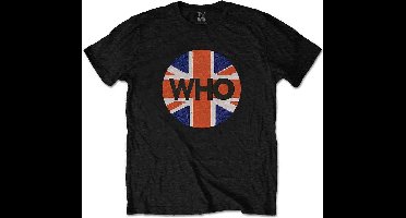 The Who - Union Jack Circle Heren T-shirt - L - Zwart