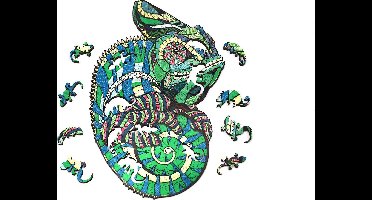 Art Bizniz Legpuzzel Kameleon 37 X 28 Cm Hout Groen 111-delig