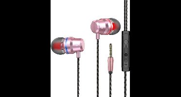 DrPhone SoundLUX® In-Ear Bekabelde Oordoppen met Jack Aansluiting – Earbuds – Hoge BASS – Hi-Res – Roze