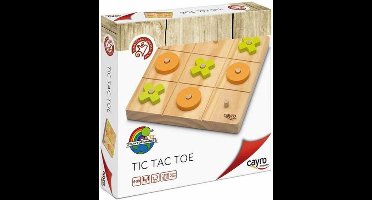 Cayro Tic Tac Toe van Hout - Klassiek Boter-Kaas-en-Eieren Spel met FSC Speelbord - 6 Houten Fiches - Vernieuwde Kleurrijke Uitvoering - 2 Spelers - Vanaf 6 Jaar - Cayro Collection