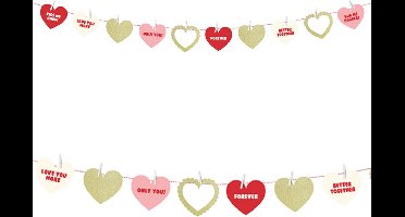 PartyDeco - DIY Slinger Snoephartjes (1.1 m) - Valentijnsdag versiering - Valentijnsdag cadeau - valentijnsdag