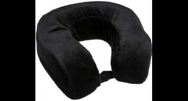 Nekkussen - Memoryfoam - 28x28x10 cm - Ergonomische memoryfoam Reiskussen -Zwart- U-vorm