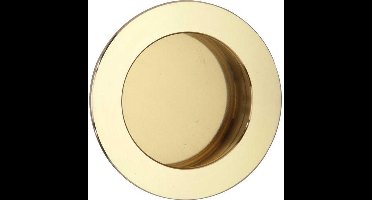 Schuifdeurkom rond 48mm messing gelakt