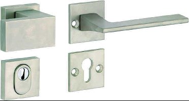 Deurkruk op rozet - Nikkel mat ongelakt - Messing - M&T - M&T knop- en krukgarnituur knop rechts PC met kerntrek SKG*** Terry, mat nikkel ongelakt