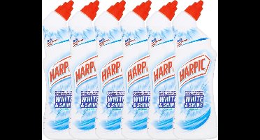 Harpic Toiletreiniger Ac­ti­ve fresh Stralend Wit met Bleek - 6 x 750 ml - voordeelverpakking