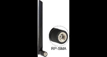 DeLOCK WLAN IEEE 802.11 ac/a/h/b/g/n Antenne met SMA-RP (m) connector - 3 - 5 dBi