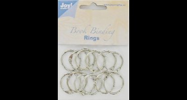 Joy!Crafts • Boekbinders ringen 25mm 12 stuks zilver