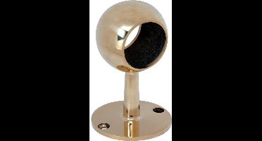 Middensteun Bol 38,1mm messing ongelakt