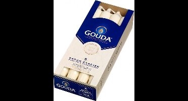 GOUDA Dinerkaars Gouda Kroonkaarsen 240/24 doos 8 ivoor  (4 verpakkingen)