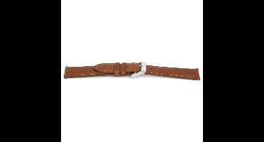 Horlogeband G412 Gevuld Riviera Cognac Leder 20x18 mm