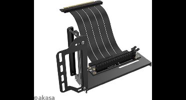 Akasa RISER BLACK PRO, Verticale GPU-houder + Premium PCIe 3.0 Riser-kabel