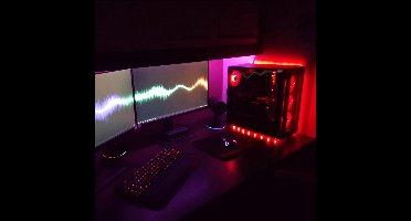 PC led strip set RGB Plug & Play Gaming lamp - 1 meter Gaming Light led strip - Multicolor - Gaming accesoire
