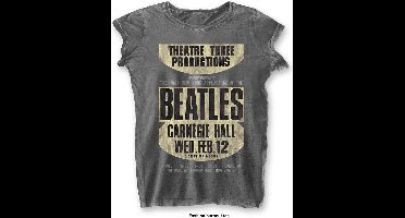 The Beatles - Carnegie Hall Dames T-shirt - XS - Grijs