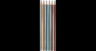 Colortime Kleurpotloden 3 Mm Vulling Metallic Kleuren 6 Stuks