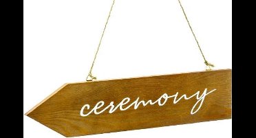 Houten wegwijzer ceremonie - Feestdecoratie Katoen -