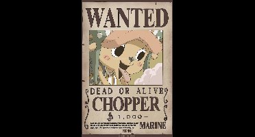 Poster One Piece - Wanted Chopper Wano 38x52cm