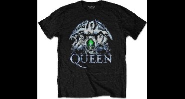 Queen - Metal Crest Heren T-shirt - XL - Zwart