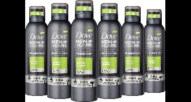 Dove Men+Care Extra Fresh Doucheschuim - 6 x 200 ml - Voordeelverpakking
