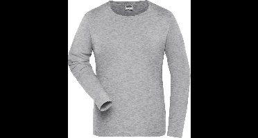 James and Nicholson Dames/dames Organic Cotton Sweater met lange mouwen (Grijze Heide)