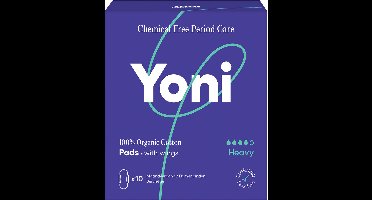 Yoni Maandverband - Heavy - met vleugels - Biologisch Katoen - Voordeelverpakking - 30 stuks - 3x10