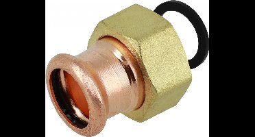 Bonfix Roodkoperen M 1 1/4 x 22mm persfitting wartelkoppeling vlakke dichting binnendraad FxRp