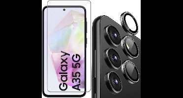 Screenprotector & Camera Protector geschikt voor Samsung Galaxy A35 - Glas