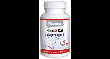 Pharmox Hond & Kat Collageen type II 60 capsules - Belangrijk voor de werking van kraakbeen en botten