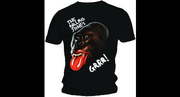 The Rolling Stones - Grrr Black Gorilla Heren T-shirt - XL - Zwart
