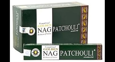Golden Nag Patchouli Wierook - 12 pakjes van á 15 gram