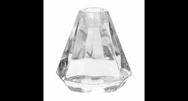 Kandelaar VT Wonen Diamond Shape Glass Clear 9x8cm