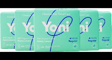 Yoni Inlegkruisjes - Regular - Biologisch Katoen - 120 stuks - 5x24