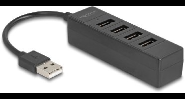 Delock USB Hub 4 port USB 2.0 with 4 x USB Type-A female black