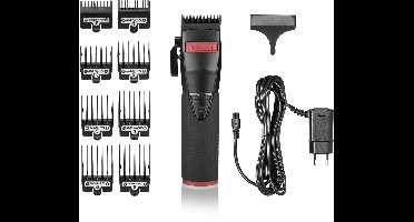 BaBylissPRO Boost+ Professionele draadloze tondeuse - 6.800RPM - 2 uur gebruik - Zero Gap - Matte Black & Red - For Professionals Only - FX8700RBPE