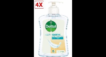 4 x Dettol Handzeep Gevoelige Huid - 250 ml