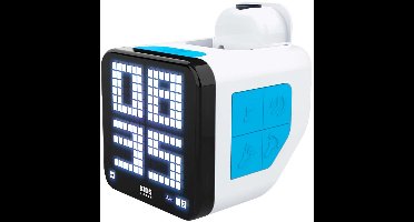 Bigben RCUBE Wekker - Wit/Blauw